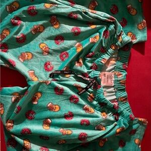 Green Simpson Pajamas pants with Donut Print